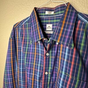 Peter Millar Multicolored Plaid Men's Button Up Shirt